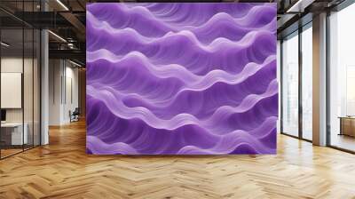 purple rippling wavy lines seamless background Wall mural