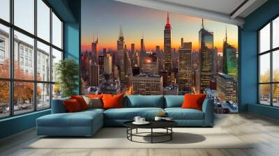 skyscraper office building abstract backgrounds illustration Wall mural