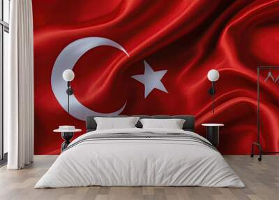 turkish flag for national Day or Independence Day of turkey Wall mural