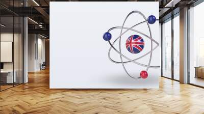 3d science day United Kingdom flag rendering right view Wall mural