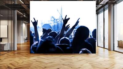 cheering crowd at a rock concert Wall mural