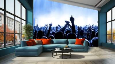 cheering crowd at a rock concert Wall mural