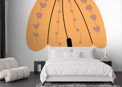 umbrella childish hand drawn vector element Wall mural