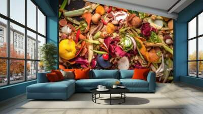 Delicious healty food Generative AI Wall mural