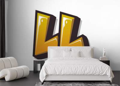 Vector Logo Graffiti Handlettering Initial Letter LL Wall mural