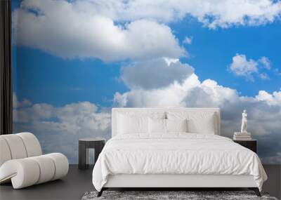 blue sky with clouds Wall mural