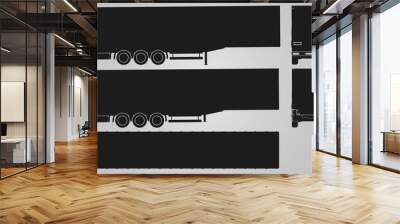 Front, back, top and side semi trailer for truck projection Wall mural