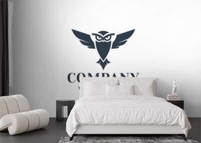 owl logo vector icon illustration Wall mural