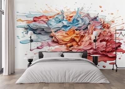 stain on a white background. Wall mural