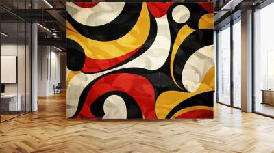 Abstract retro tile background. Vintage banner design. Wall mural