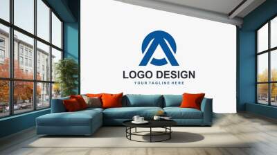 Letter OA initial logo design vector. Wall mural