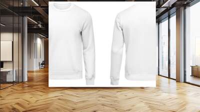 white sweatshirt template. pullover blank with long sleeve, mockup for design and print. sweatshirt  Wall mural