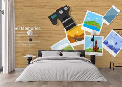 travel memories banner Wall mural