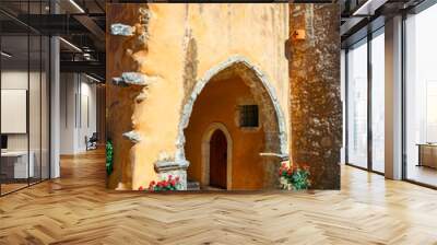 Arkadi Monastery situated at the southeast of Rethymnon, Crete, Greece Wall mural