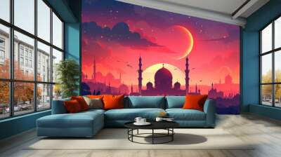 Gradient eid al-adha sale banner . Wall mural