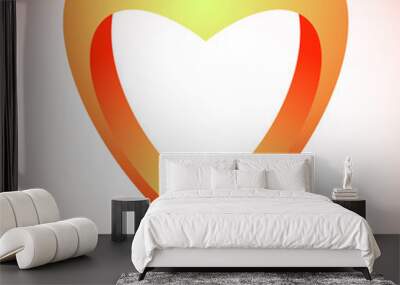 Heart symbol logo icon design template elements Wall mural