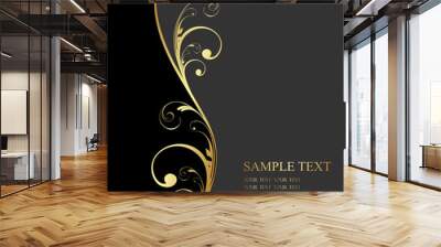 design golden background Wall mural