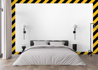 Caution tape border design. Clipart image. Wall mural