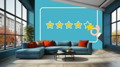 Customer reviews concept Wall mural