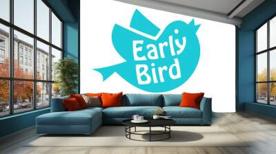 Early bird icon Wall mural