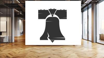 Liberty bell silhouette icon. Clipart image isolated on white background Wall mural