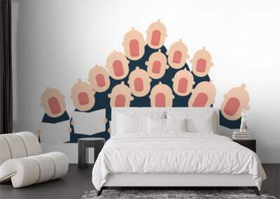 male chorus in action Wall mural