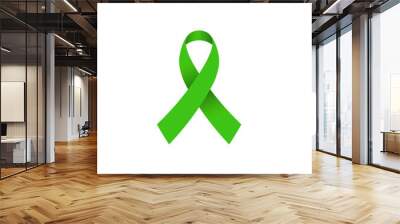 Mental health awareness ribbon. Clipart image isolated on white background Wall mural