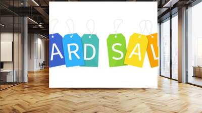 Yard sale tag icon. Clipart image isolated on white background Wall mural