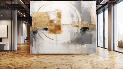 abstract modern painting, paint strokes Wall mural