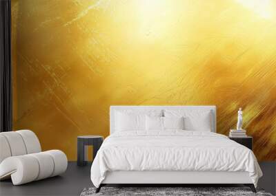 Advertising campaign or animation background with gold textures and golden foil metallic sheets. Wall mural