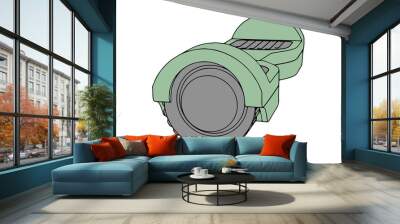 blue  self-balancing vector Wall mural