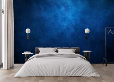 Blue sky background, blue textured concrete wall background, dark blue wallpaper are all present. Wall mural