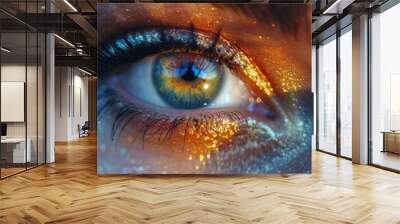 Colorful rainbow eye Wall mural