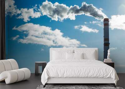 concept, business, plant, technology, white, environment, power, energy, industry, cloud, dirty, sun Wall mural