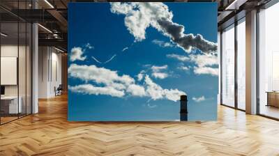 concept, business, plant, technology, white, environment, power, energy, industry, cloud, dirty, sun Wall mural