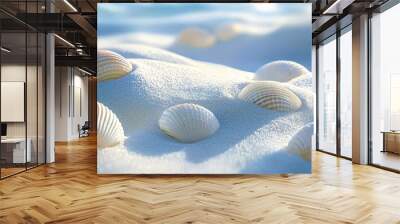 Dunes of sand and shell fragments create an idyllic summer landscape Wall mural