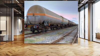 Oil and fuel transportation by rail Wall mural