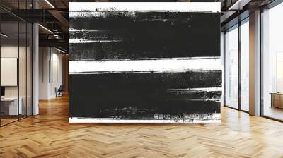 Materials for creating text backgrounds on posters, print designs, videos, banners, etc. Created with black paint roll. Wall mural