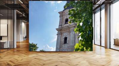 Plesivec, Slovakia, 14 May 2019: Old gothic church in Plesivec. Wall mural