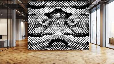 skin snake texture pattern boa black white print Wall mural