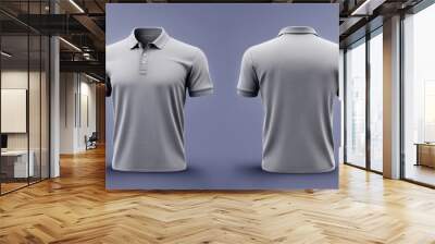 T-shirt mockup template, front and back Wall mural