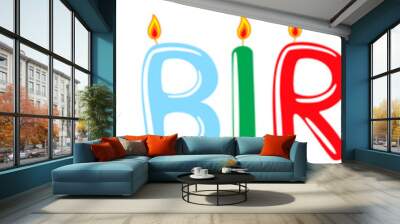 happy birthday funny candles Wall mural