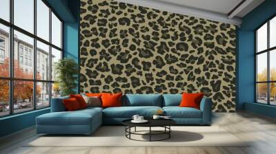 texture military camouflage repeats seamless army green hunting leopard jaguar Wall mural