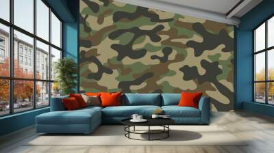 texture military camouflage repeats seamless army green hunting Wall mural