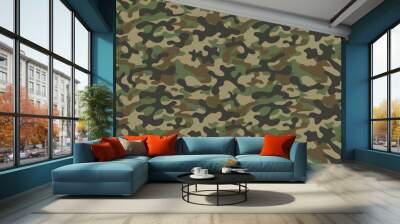 texture military camouflage repeats seamless army green hunting Wall mural