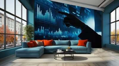 Visualization and predictive modeling techniques for forecasting future events and affecting data-driven decision making. Wall mural