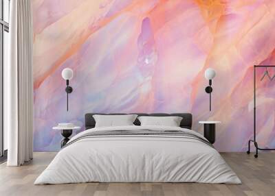 Iridescent opal texture background. Wall mural