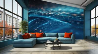 Abstract blue technology business or science background Wall mural