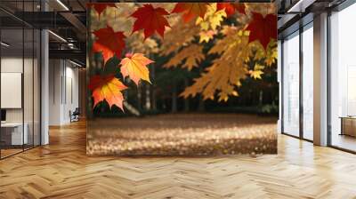 leaves in autumn Wall mural