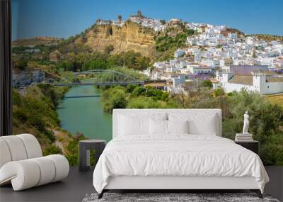 Scenic sight in Arcos de la Frontera, province of Cadiz, Andalusia, Spain. Wall mural